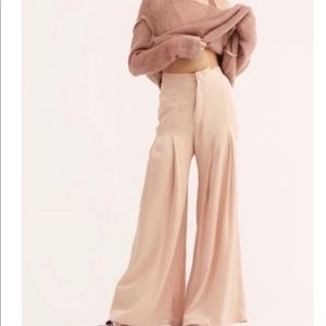 Pink/rose freempeople wise led silk pant